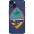 Guam Flag Dark Wood iPhone Skins